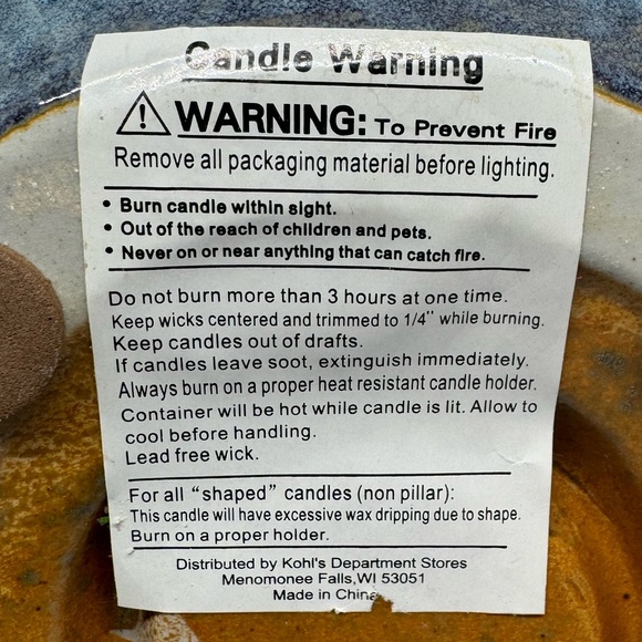 Ceramic Blue Holiday Snowman Tea Light Candle Holder with Star Cut Outs - Picture 8 of 8